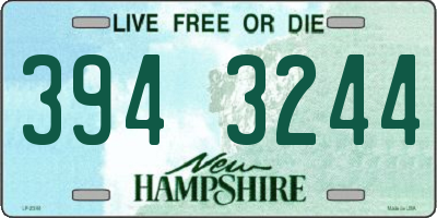 NH license plate 3943244