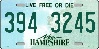 NH license plate 3943245