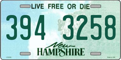 NH license plate 3943258