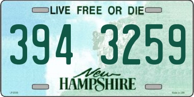 NH license plate 3943259