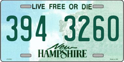 NH license plate 3943260
