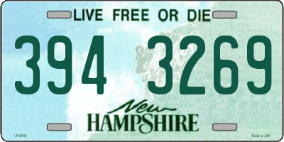 NH license plate 3943269