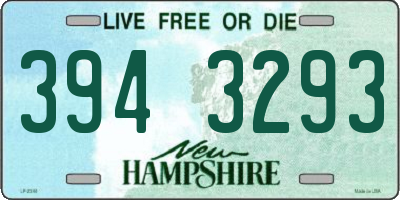 NH license plate 3943293