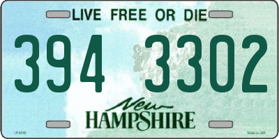 NH license plate 3943302