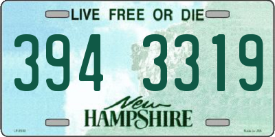 NH license plate 3943319