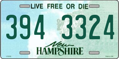NH license plate 3943324