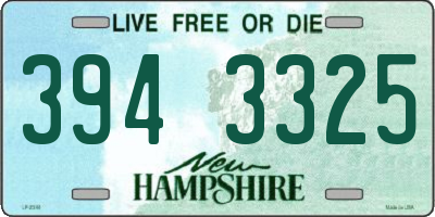 NH license plate 3943325