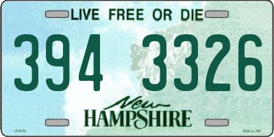 NH license plate 3943326