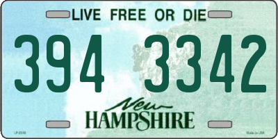 NH license plate 3943342