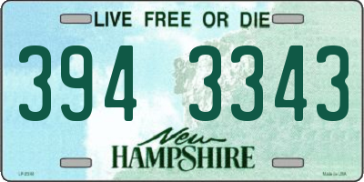 NH license plate 3943343