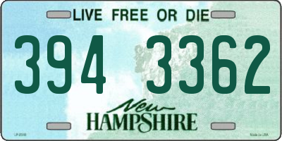 NH license plate 3943362