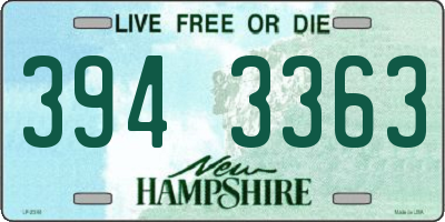 NH license plate 3943363