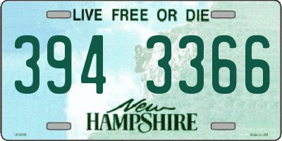 NH license plate 3943366