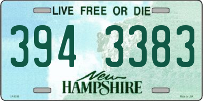 NH license plate 3943383