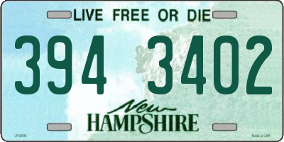 NH license plate 3943402