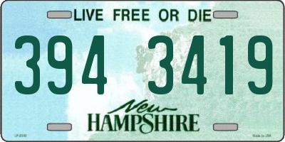 NH license plate 3943419