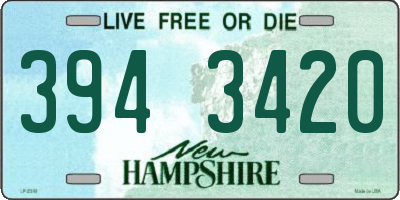 NH license plate 3943420