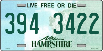 NH license plate 3943422