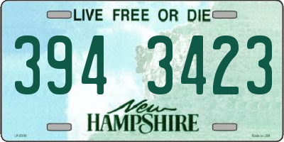 NH license plate 3943423