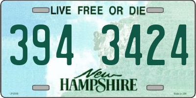 NH license plate 3943424