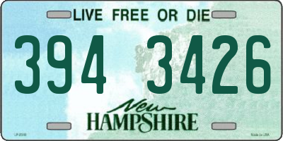 NH license plate 3943426