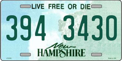 NH license plate 3943430