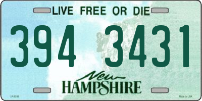 NH license plate 3943431