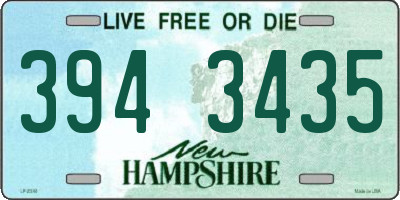 NH license plate 3943435