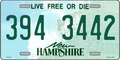 NH license plate 3943442