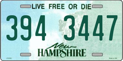 NH license plate 3943447