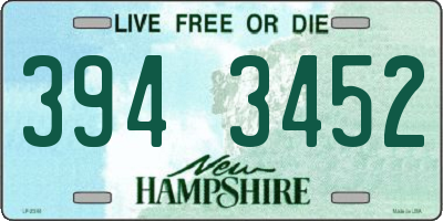 NH license plate 3943452
