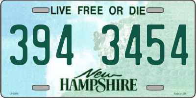 NH license plate 3943454