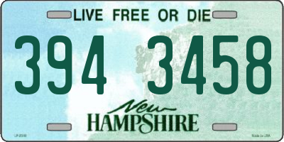 NH license plate 3943458