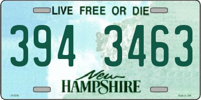 NH license plate 3943463