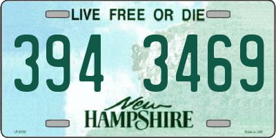 NH license plate 3943469