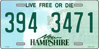 NH license plate 3943471