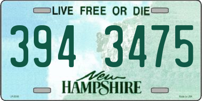 NH license plate 3943475