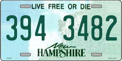 NH license plate 3943482