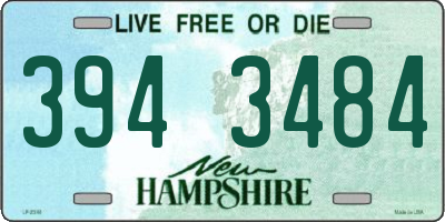 NH license plate 3943484
