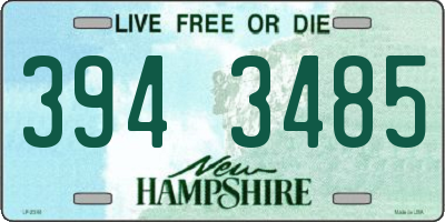 NH license plate 3943485