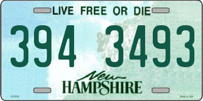 NH license plate 3943493