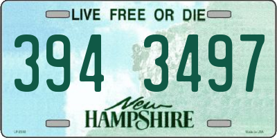 NH license plate 3943497