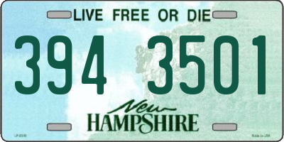 NH license plate 3943501