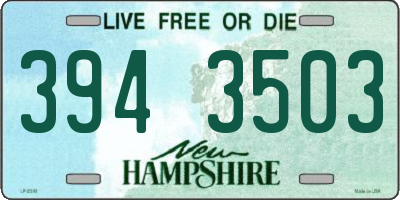 NH license plate 3943503