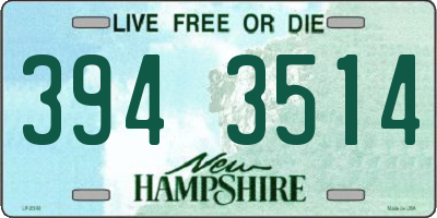 NH license plate 3943514