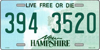 NH license plate 3943520
