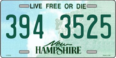 NH license plate 3943525