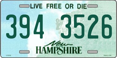NH license plate 3943526