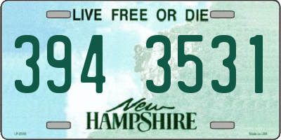 NH license plate 3943531