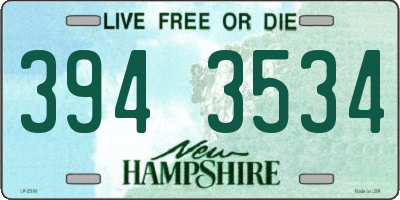 NH license plate 3943534